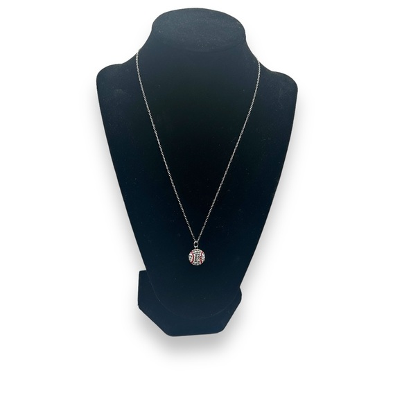 Macy's GIANI BERNINI Crystal Baseball 18" Pendant Necklace in Sterling Silver - Picture 3 of 12